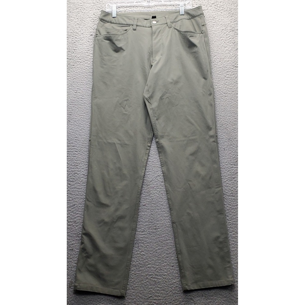 Lululemon ABC Pants Womens 32 Green Stretch Straight Leg Travel Hiking Outdoor